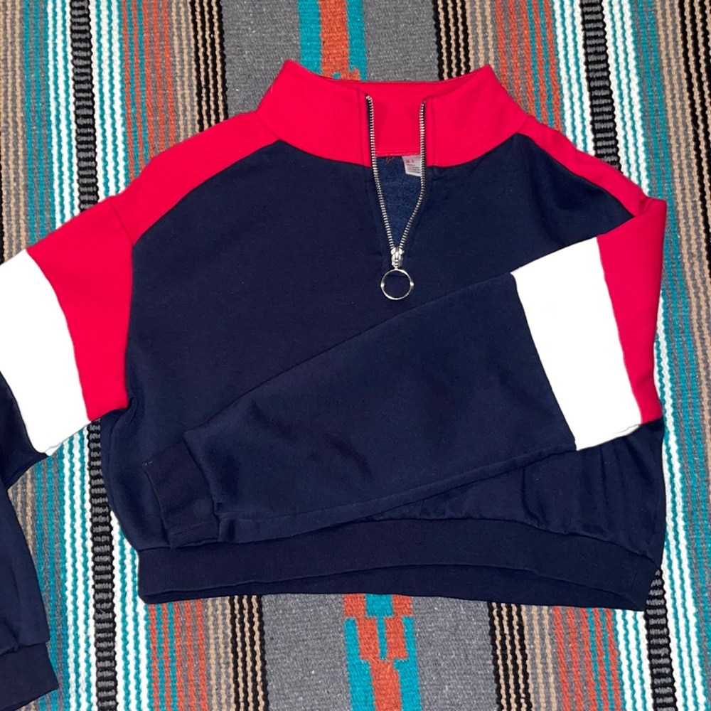 Cute half zip cropped jacket
